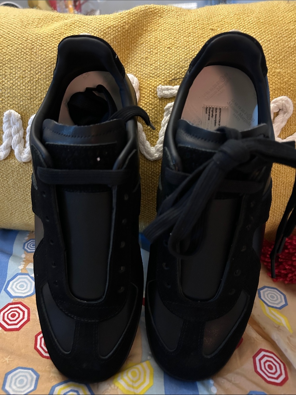 Men's Black Low-Top Sneakers By Madison Margiella of Paris ( Neiman Marcus $790)